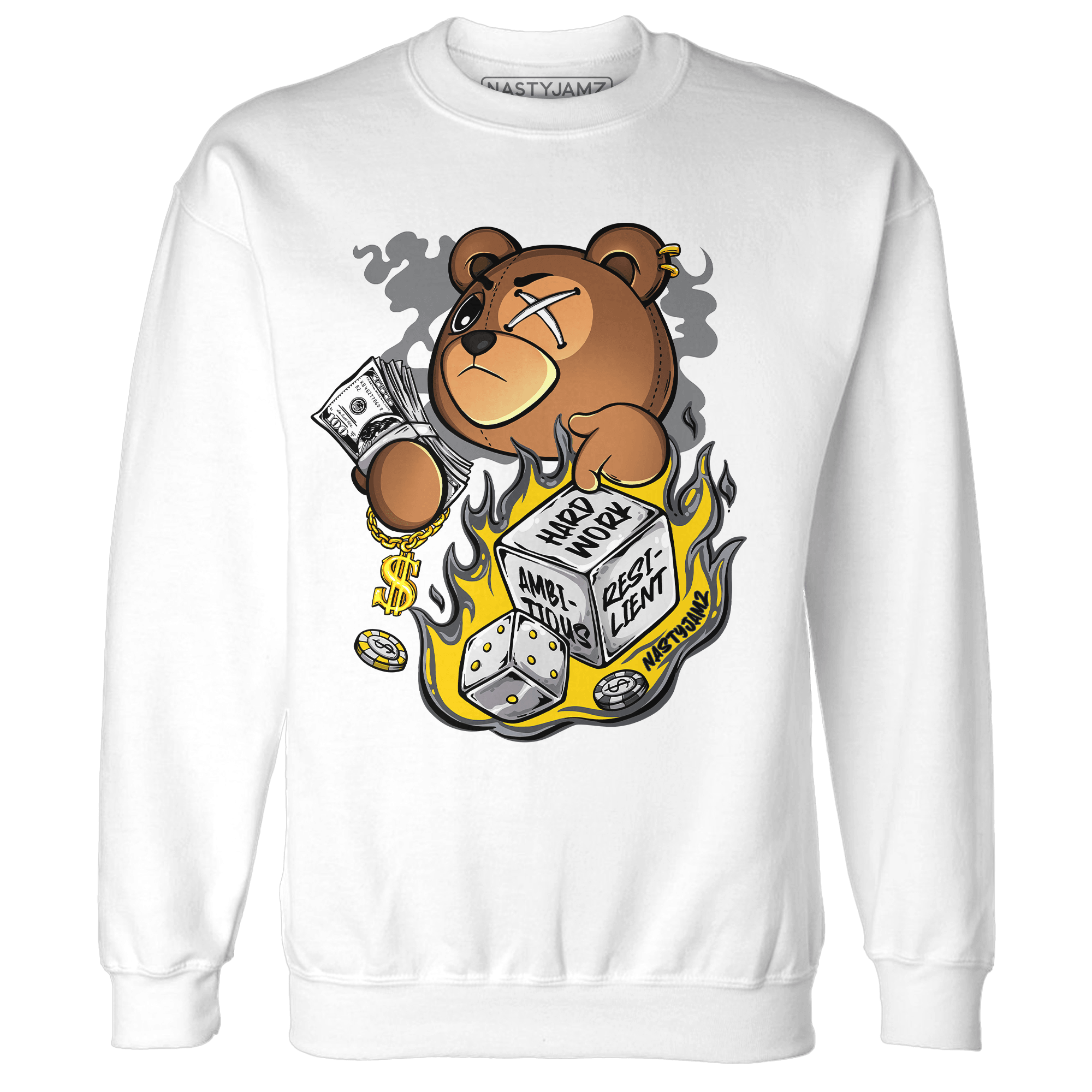 Thunder 4s Sweatshirt Match Hustle Casino BER - NastyJamz