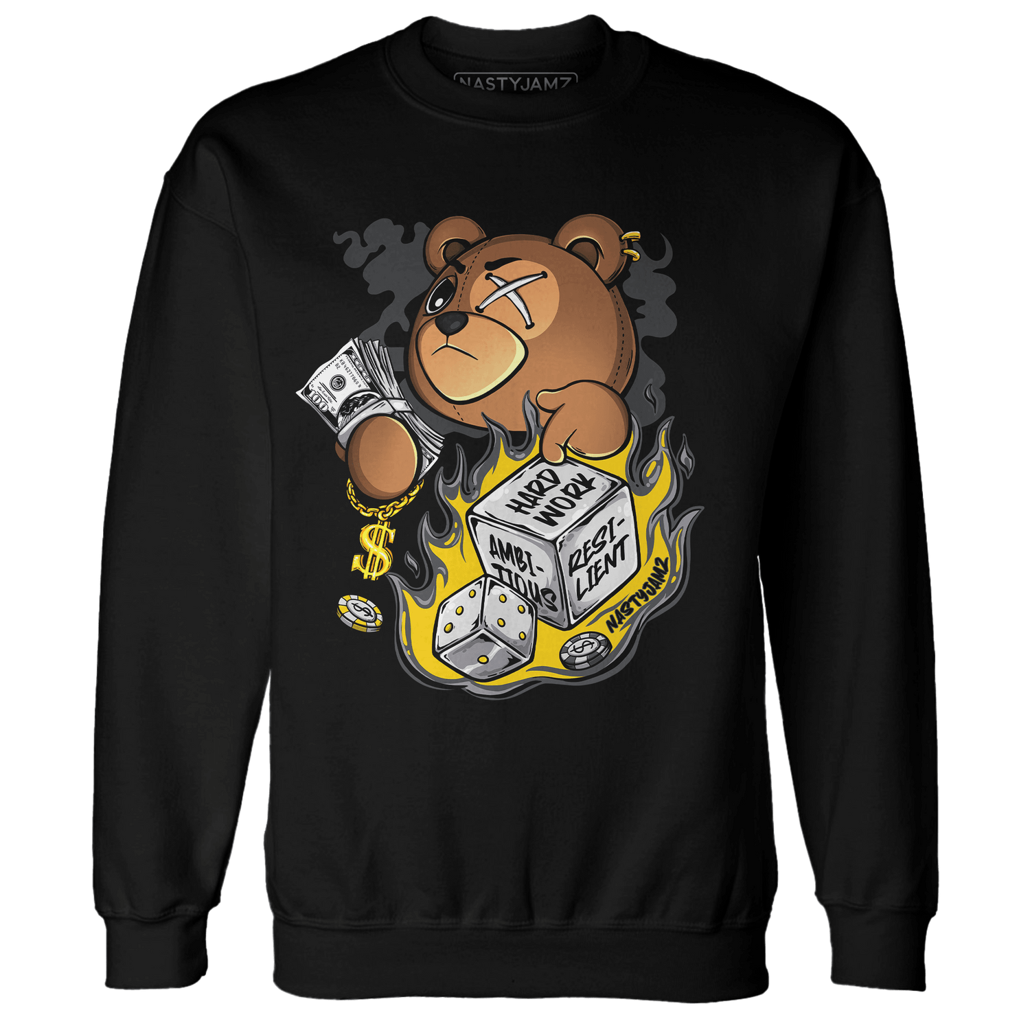 Thunder 4s Sweatshirt Match Hustle Casino BER - NastyJamz