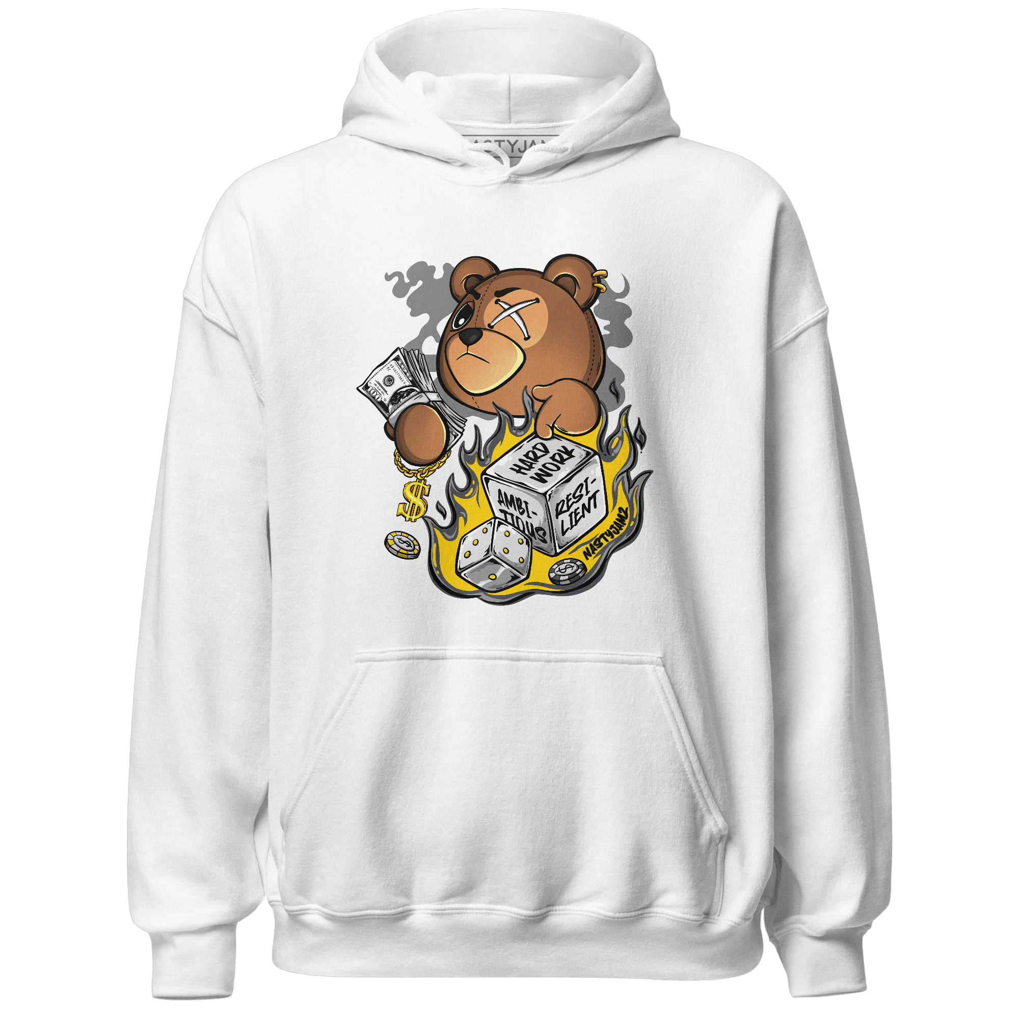 Thunder 4s Hoodie Match Hustle Casino BER - NastyJamz