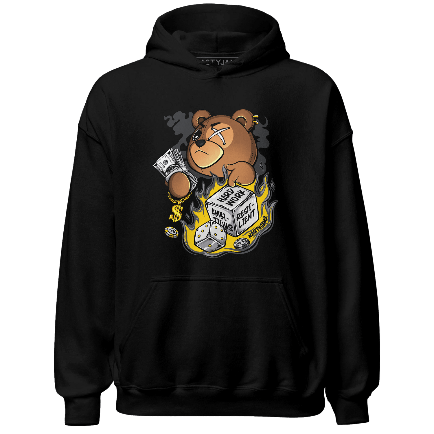 Thunder 4s Hoodie Match Hustle Casino BER - NastyJamz