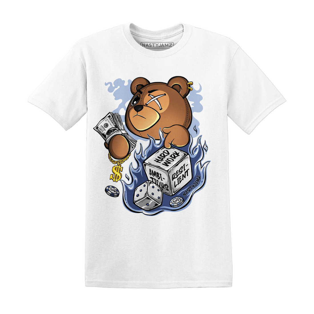 Midnight Navy 5s T Shirt Match Hustle Casino BER - NastyJamz