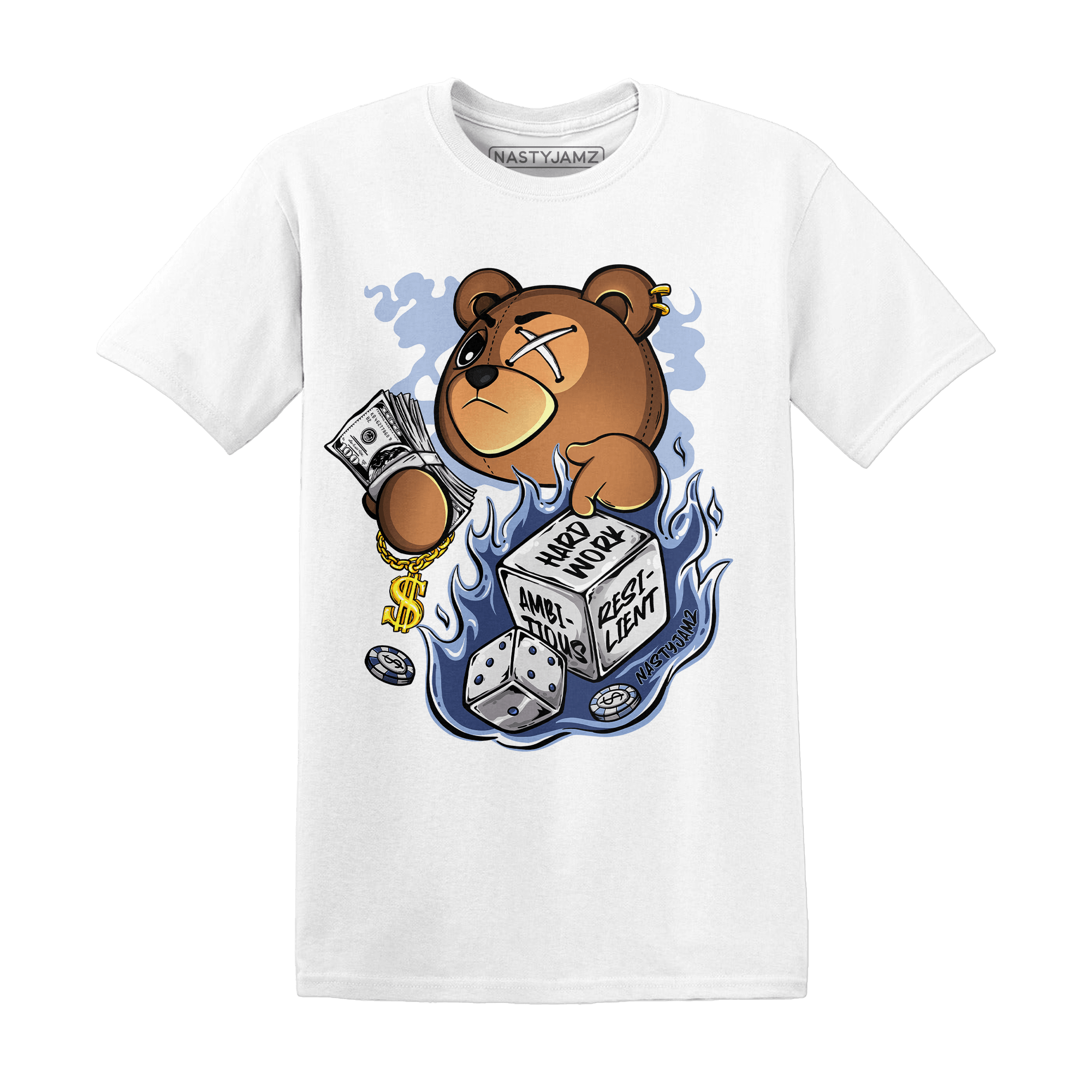 Midnight Navy 5s T Shirt Match Hustle Casino BER - NastyJamz