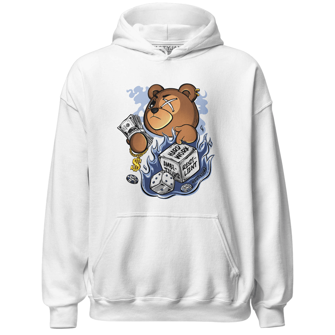 Midnight Navy 5s Hoodie Match Hustle Casino BER - NastyJamz