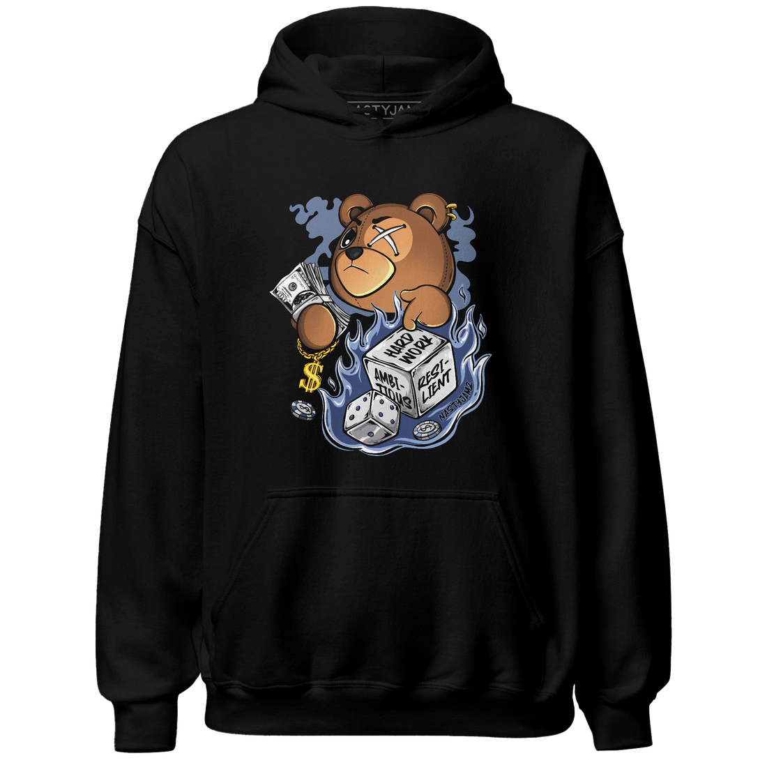 Midnight Navy 5s Hoodie Match Hustle Casino BER - NastyJamz