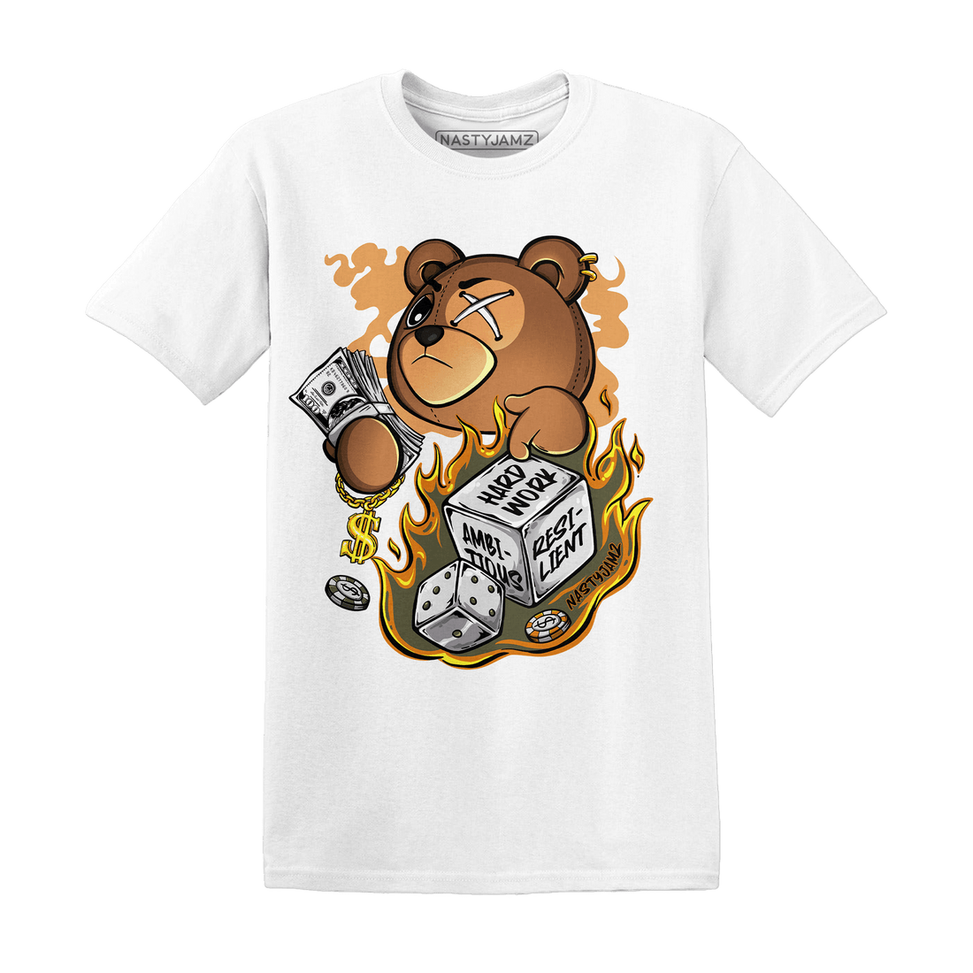 Olive 5s T Shirt Match Hustle Casino BER - NastyJamz