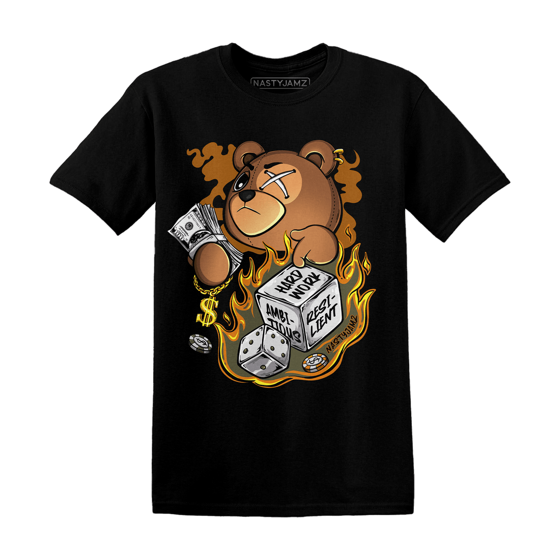 Olive 5s T Shirt Match Hustle Casino BER - NastyJamz