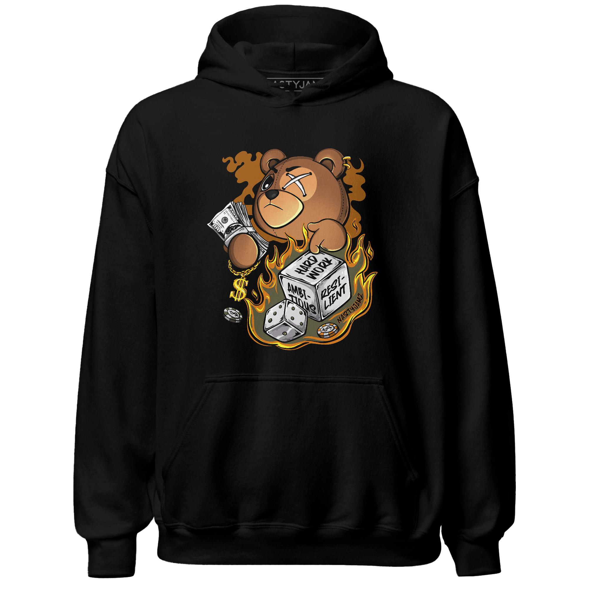 Olive 5s Hoodie Match Hustle Casino BER - NastyJamz