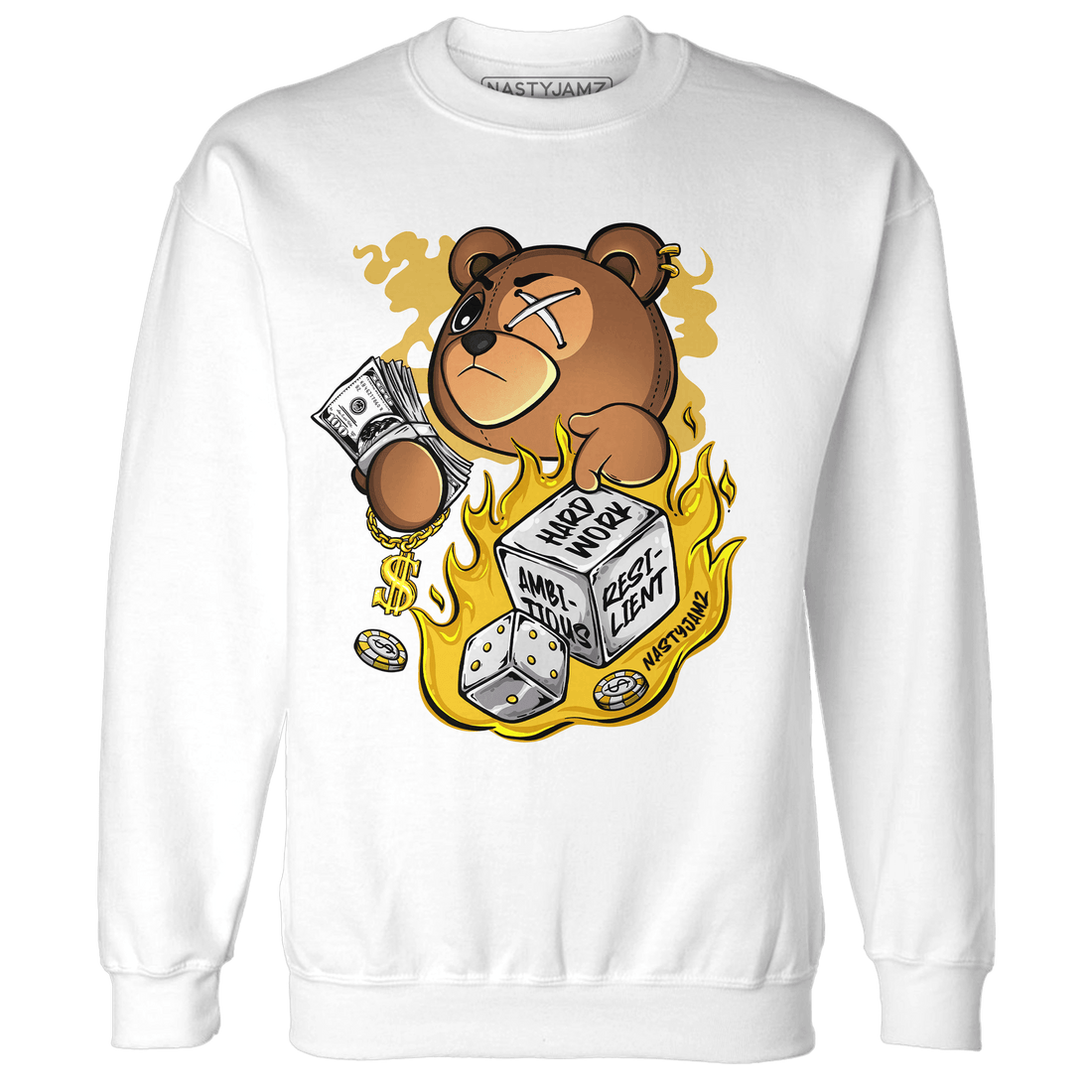 Yellow Ochre 6s Sweatshirt Match Hustle Casino BER - NastyJamz