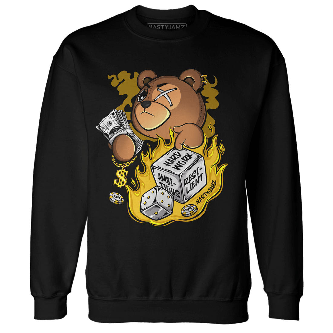 Yellow Ochre 6s Sweatshirt Match Hustle Casino BER - NastyJamz
