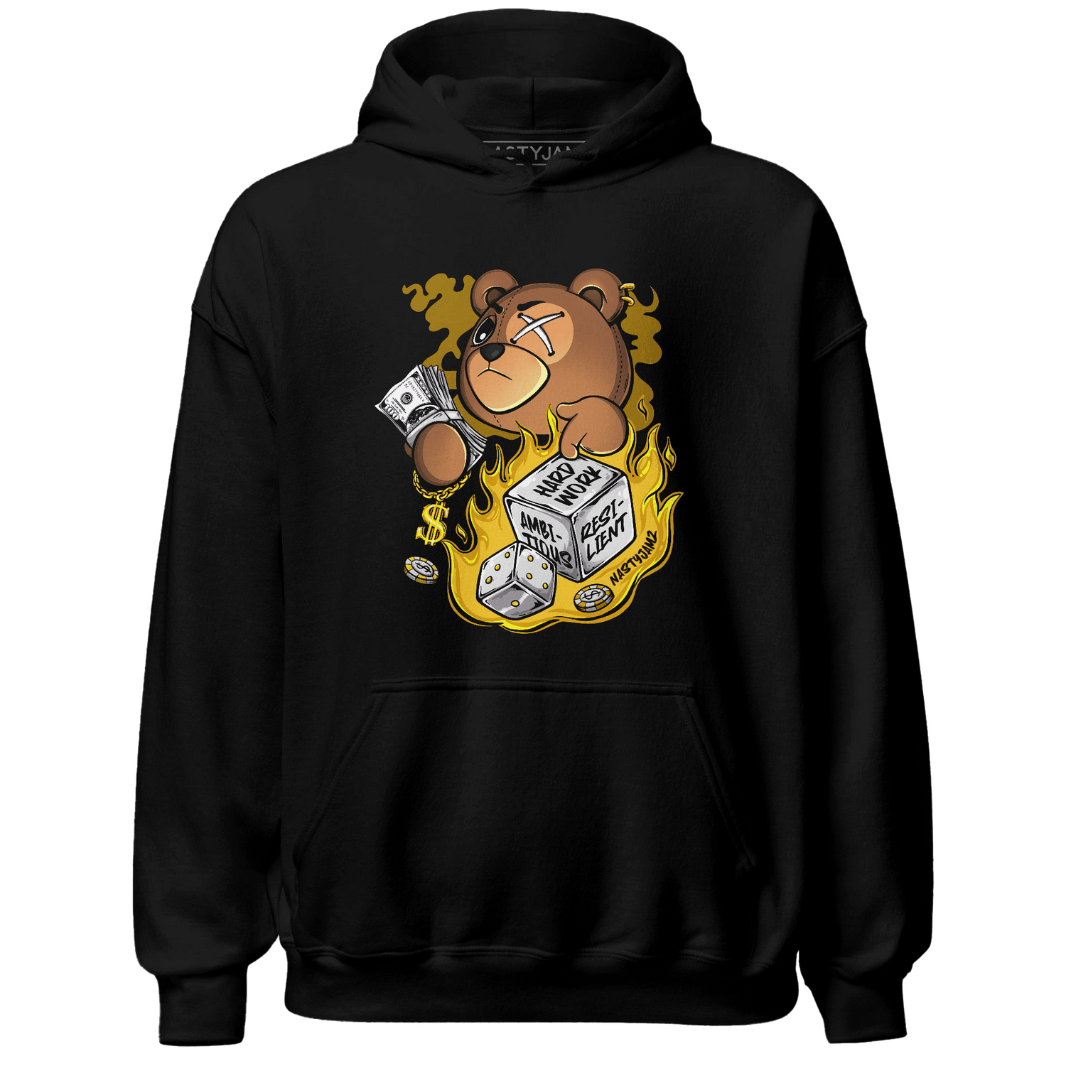 Yellow Ochre 6s Hoodie Match Hustle Casino BER - NastyJamz