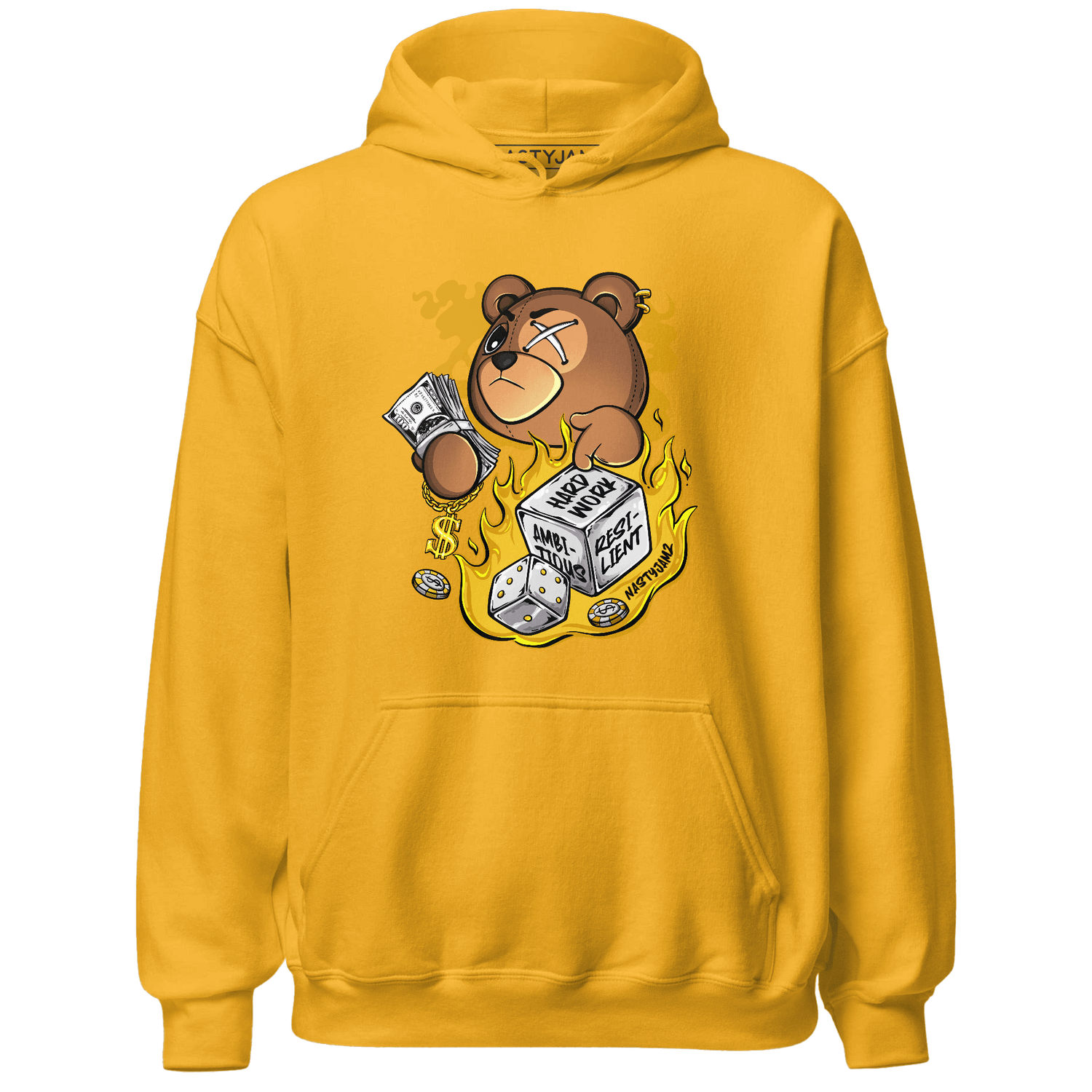 Yellow Ochre 6s Hoodie Match Hustle Casino BER - NastyJamz