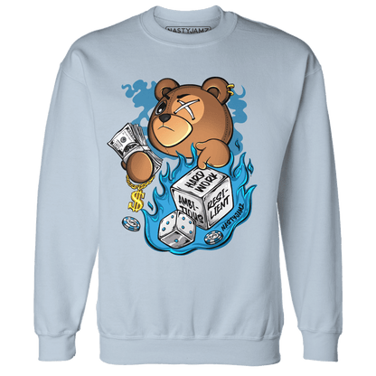 Powder Blue 9s Sweatshirt Match Hustle Casino BER - NastyJamz