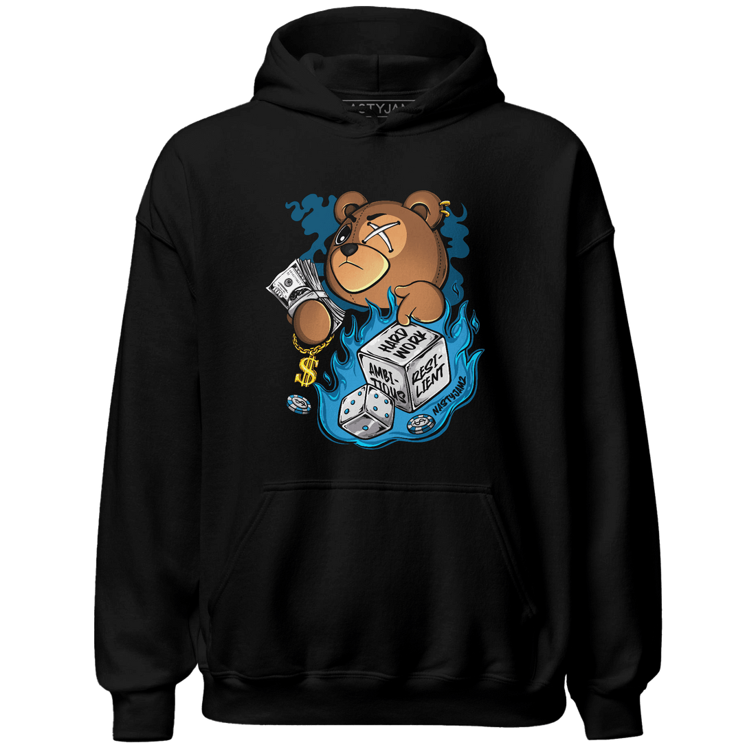 Powder Blue 9s Hoodie Match Hustle Casino BER - NastyJamz