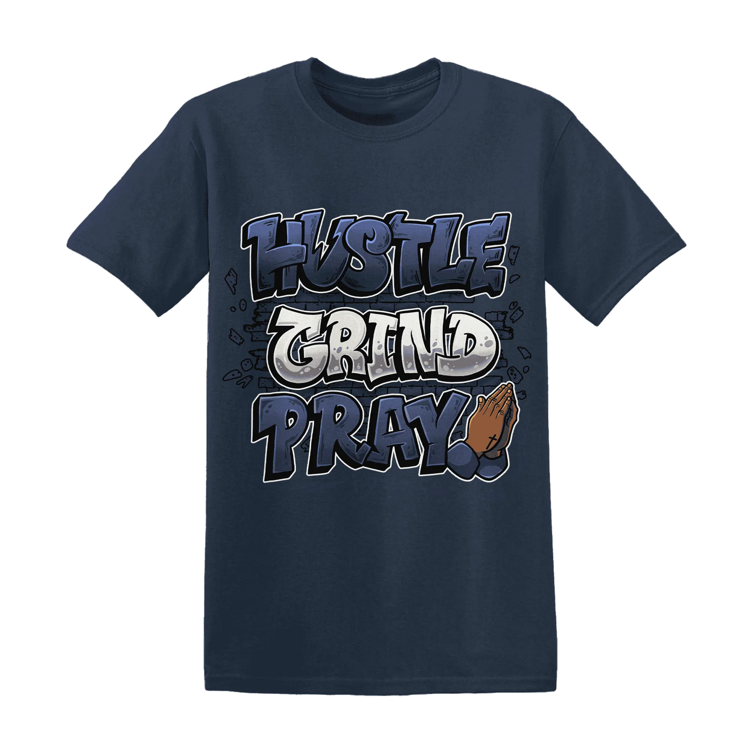 Low-Diffused-Blue-11s-T-Shirt-Match-Hustle-Grind-Pray