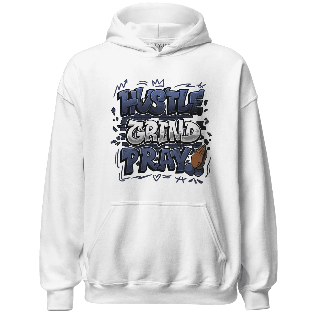 Low-Diffused-Blue-11s-Hoodie-Match-Hustle-Grind-Pray