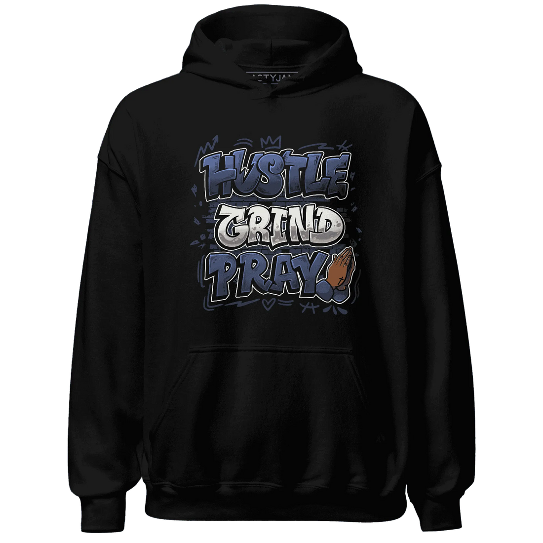 Low-Diffused-Blue-11s-Hoodie-Match-Hustle-Grind-Pray