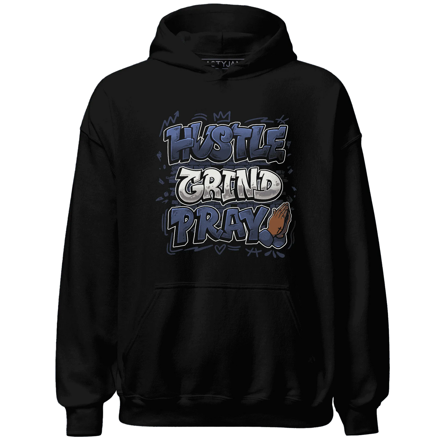 Low-Diffused-Blue-11s-Hoodie-Match-Hustle-Grind-Pray