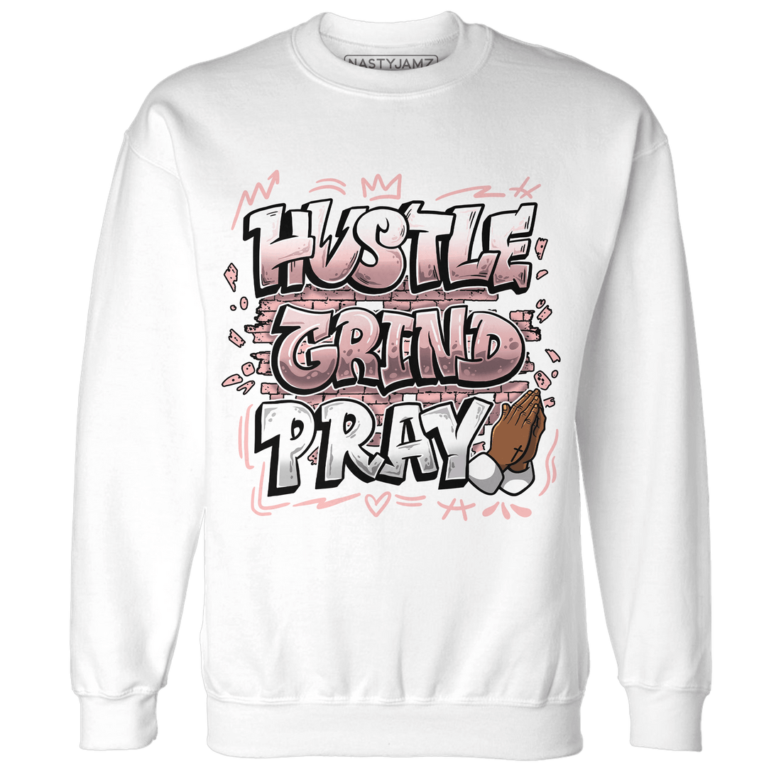 Low Legend Pink 11s Sweatshirt Match Hustle Grind Pray - NastyJamz