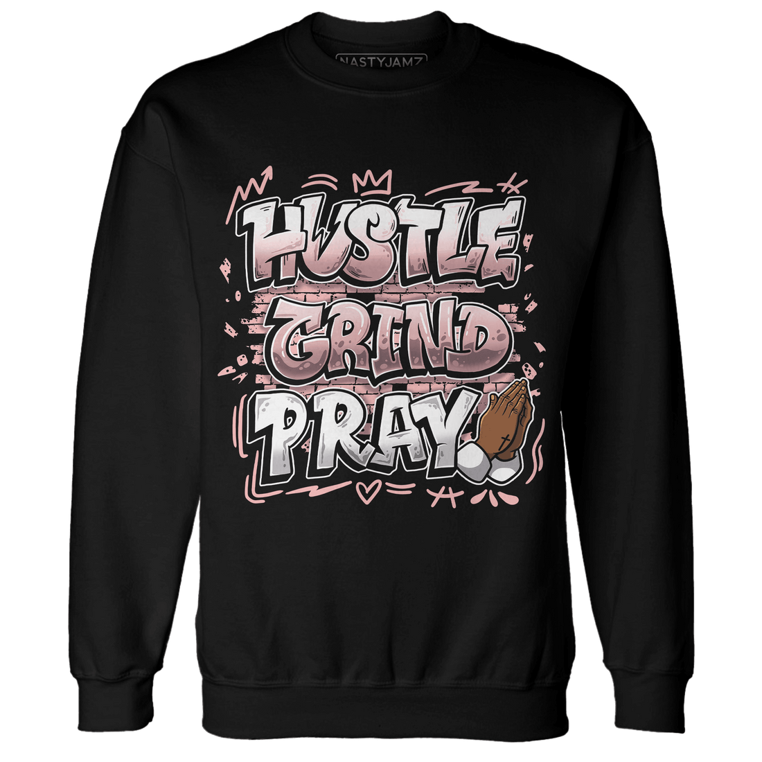 Low Legend Pink 11s Sweatshirt Match Hustle Grind Pray - NastyJamz