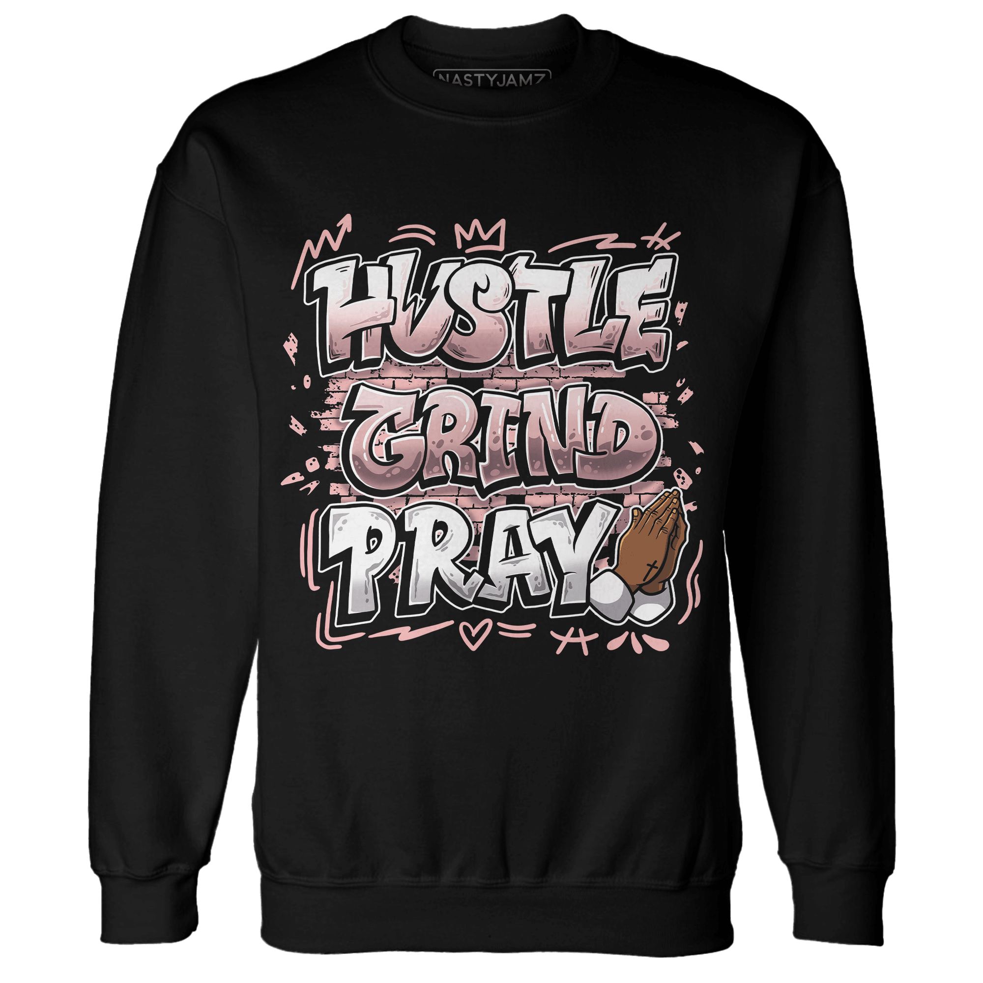 Low Legend Pink 11s Sweatshirt Match Hustle Grind Pray - NastyJamz