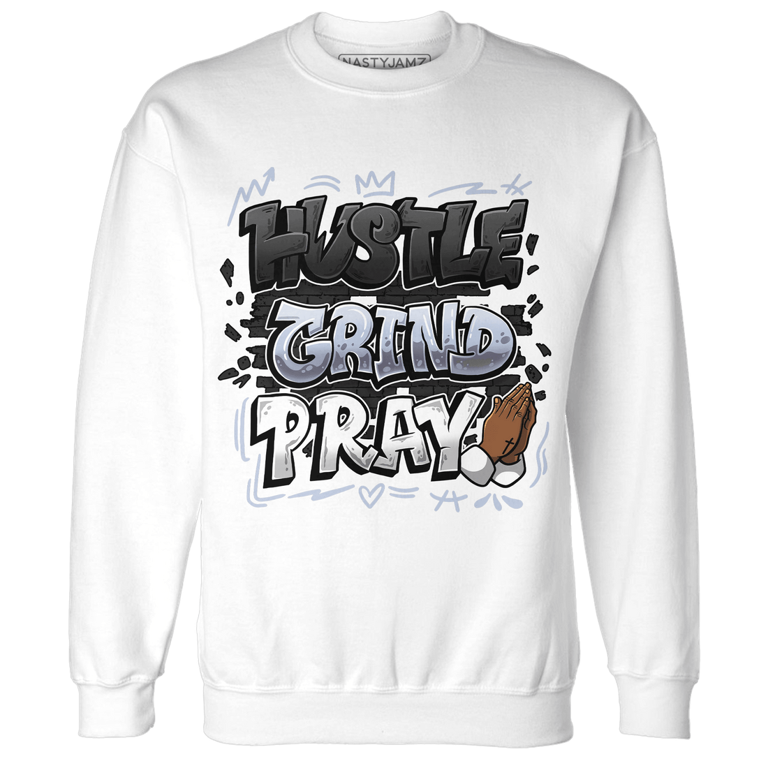 Low Space Jamz 11s Sweatshirt Match Hustle Grind Pray - NastyJamz