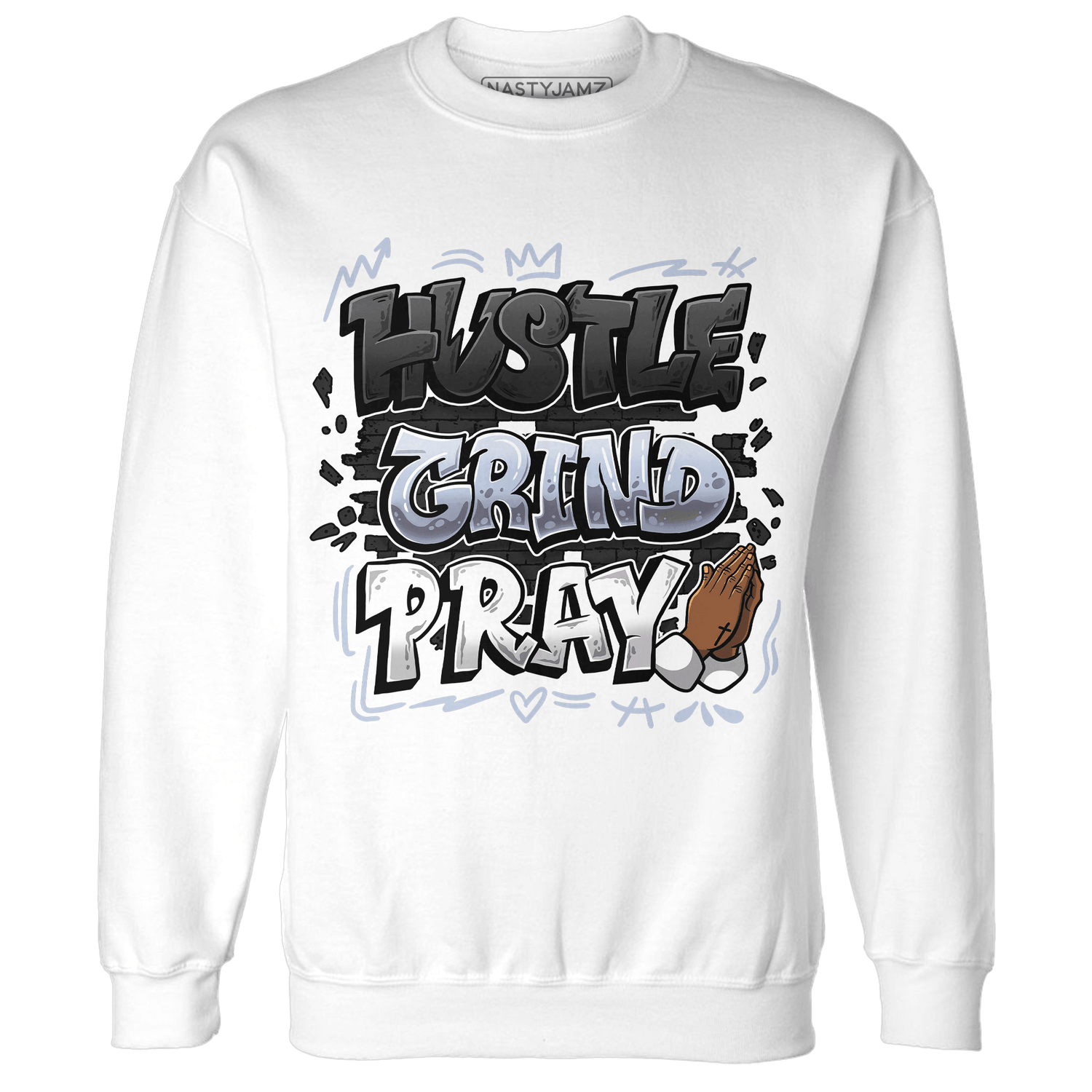 Low Space Jamz 11s Sweatshirt Match Hustle Grind Pray - NastyJamz