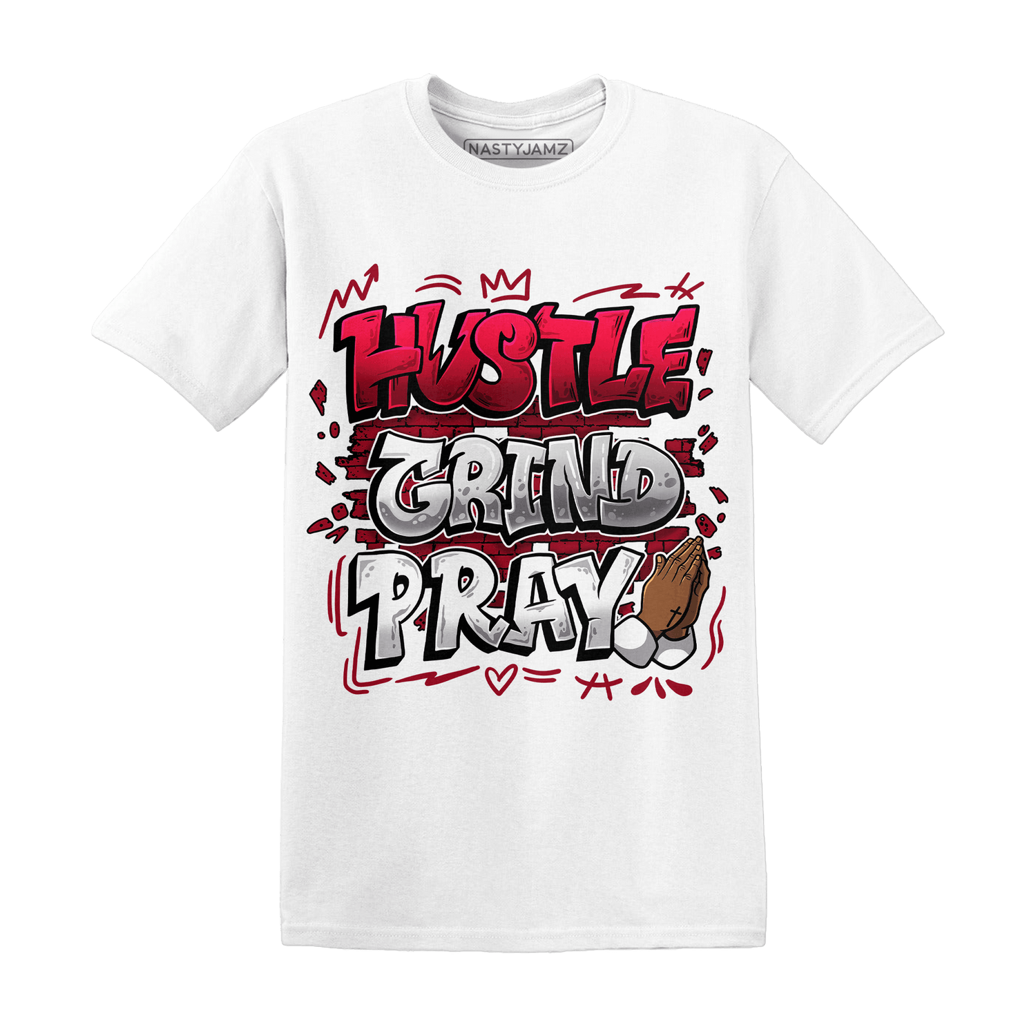 Retro Red Taxi 12s T Shirt Match Hustle Grind Pray - NastyJamz