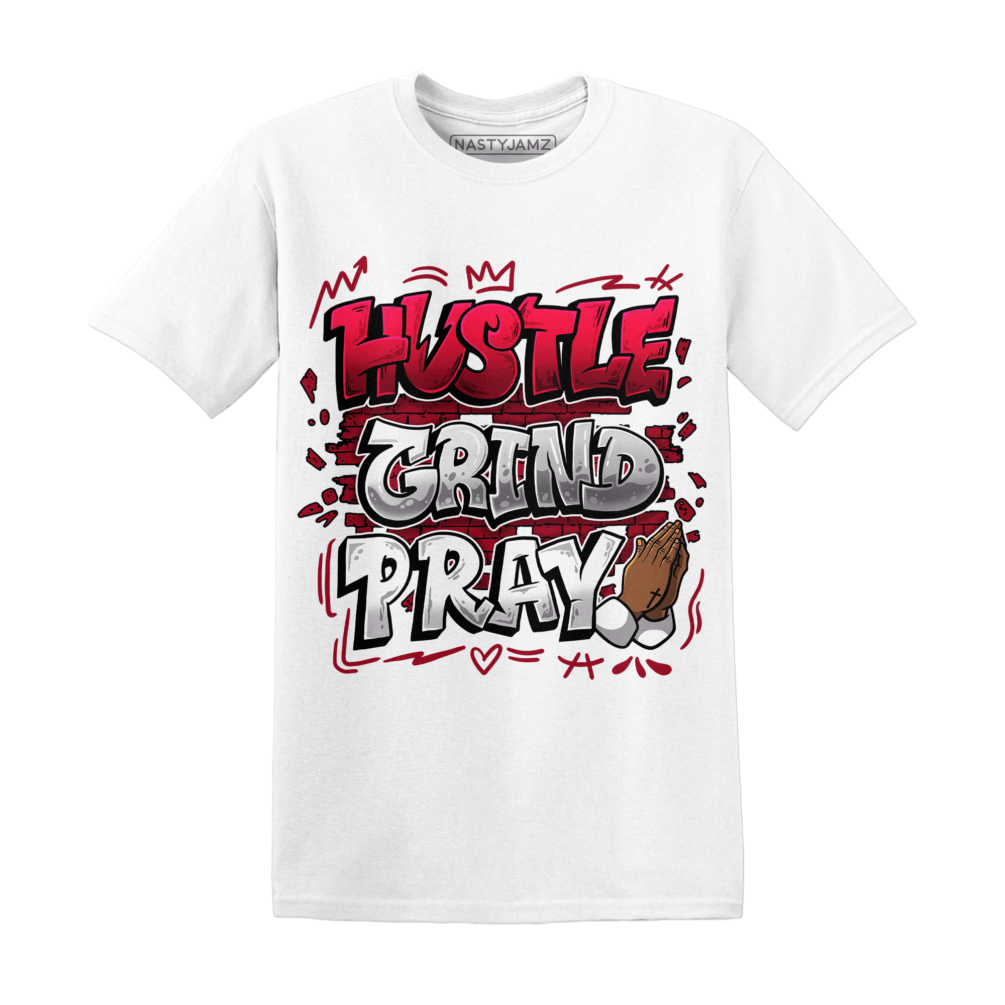 Retro Red Taxi 12s T Shirt Match Hustle Grind Pray - NastyJamz