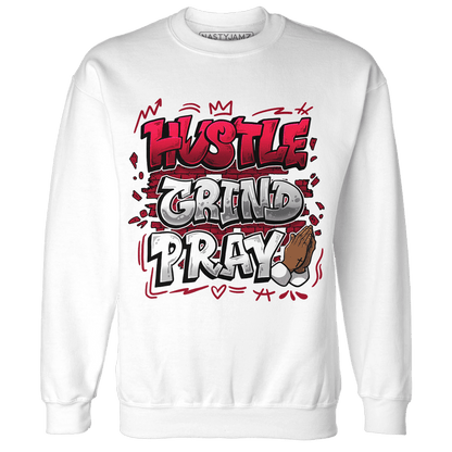 Retro Red Taxi 12s Sweatshirt Match Hustle Grind Pray - NastyJamz