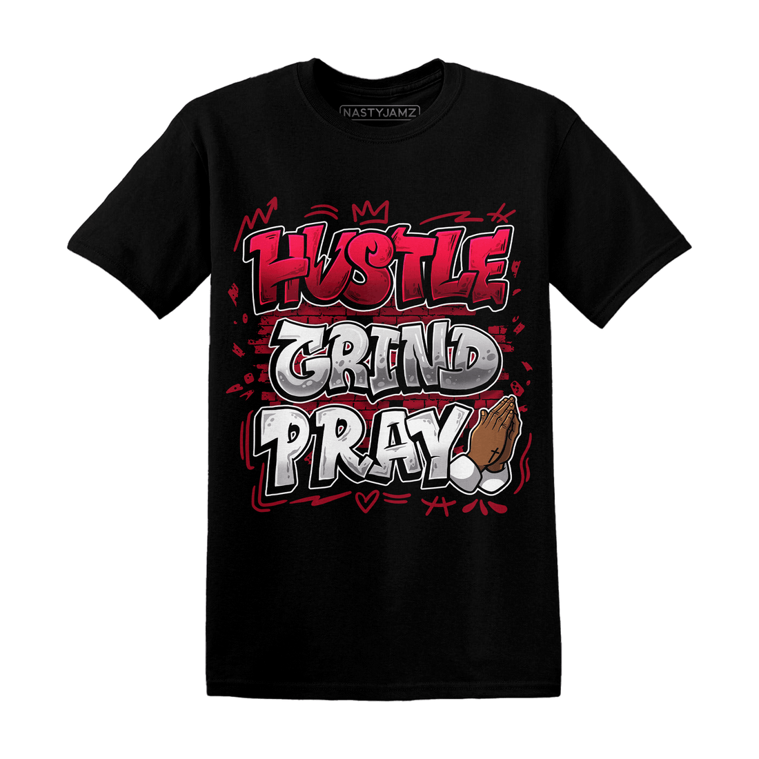 Retro Red Taxi 12s T Shirt Match Hustle Grind Pray - NastyJamz