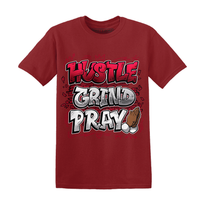 Retro Red Taxi 12s T Shirt Match Hustle Grind Pray - NastyJamz