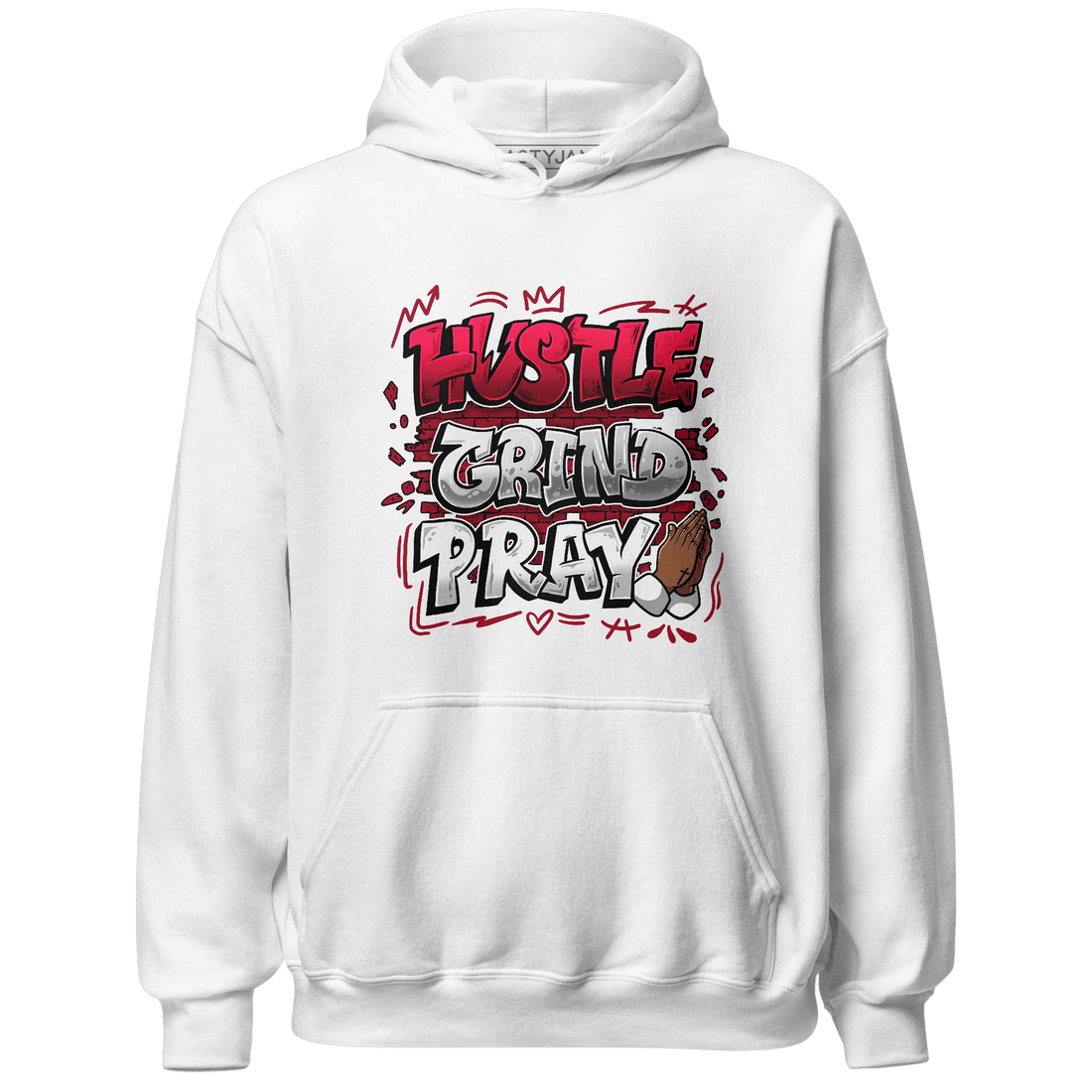 Retro Red Taxi 12s Hoodie Match Hustle Grind Pray - NastyJamz