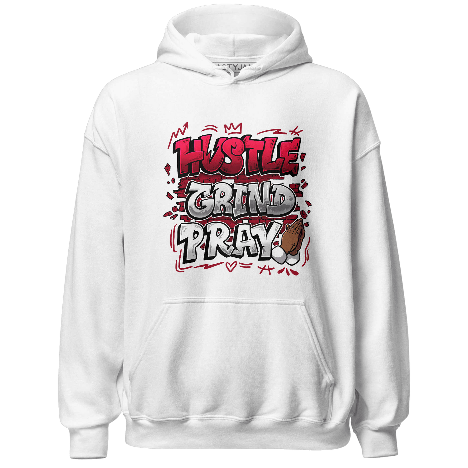 Retro Red Taxi 12s Hoodie Match Hustle Grind Pray - NastyJamz