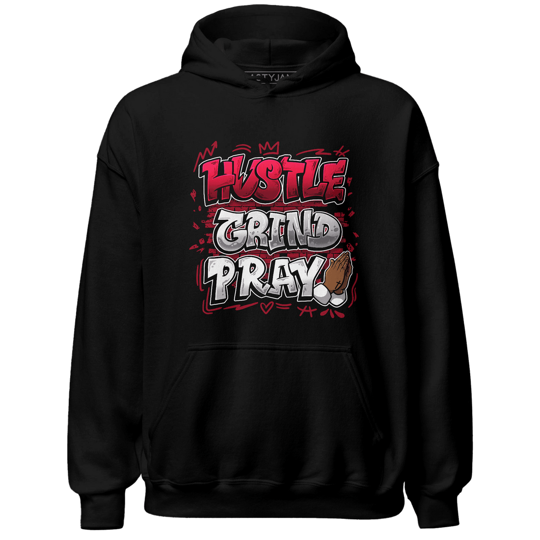 Retro Red Taxi 12s Hoodie Match Hustle Grind Pray - NastyJamz