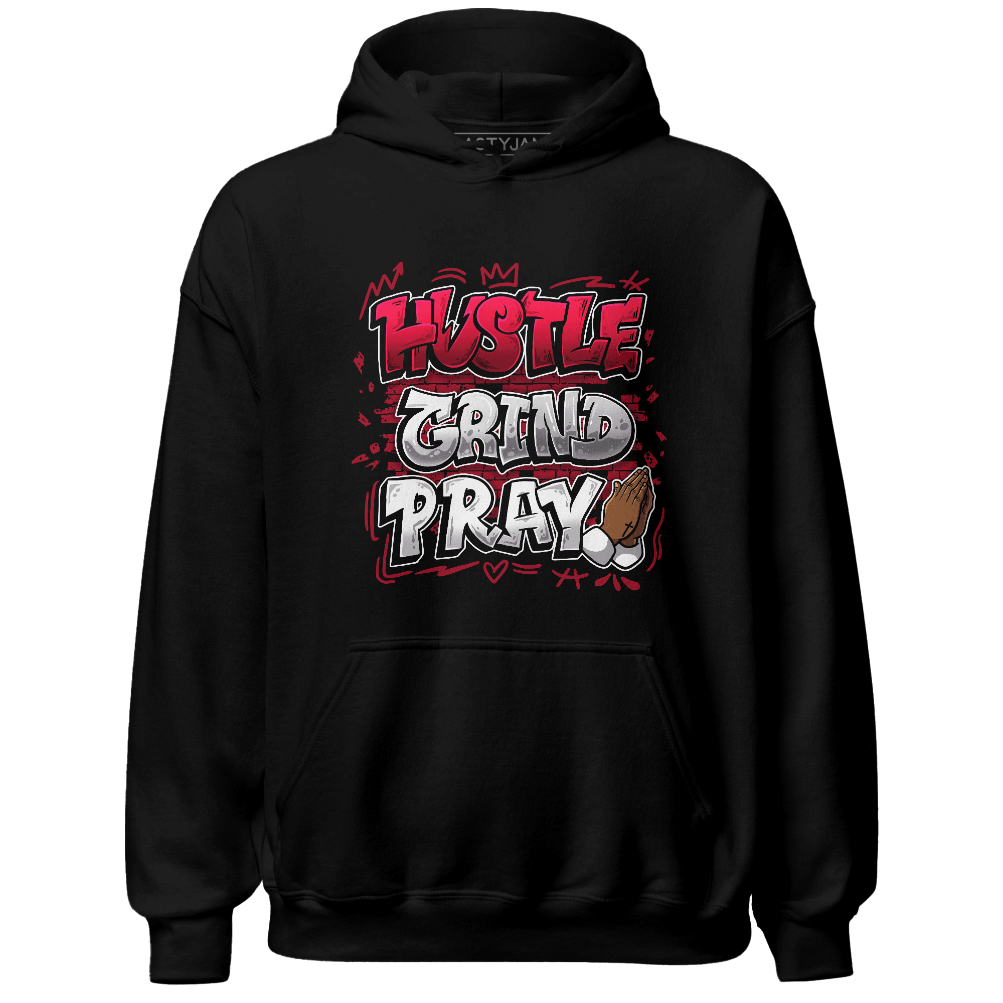 Retro Red Taxi 12s Hoodie Match Hustle Grind Pray - NastyJamz