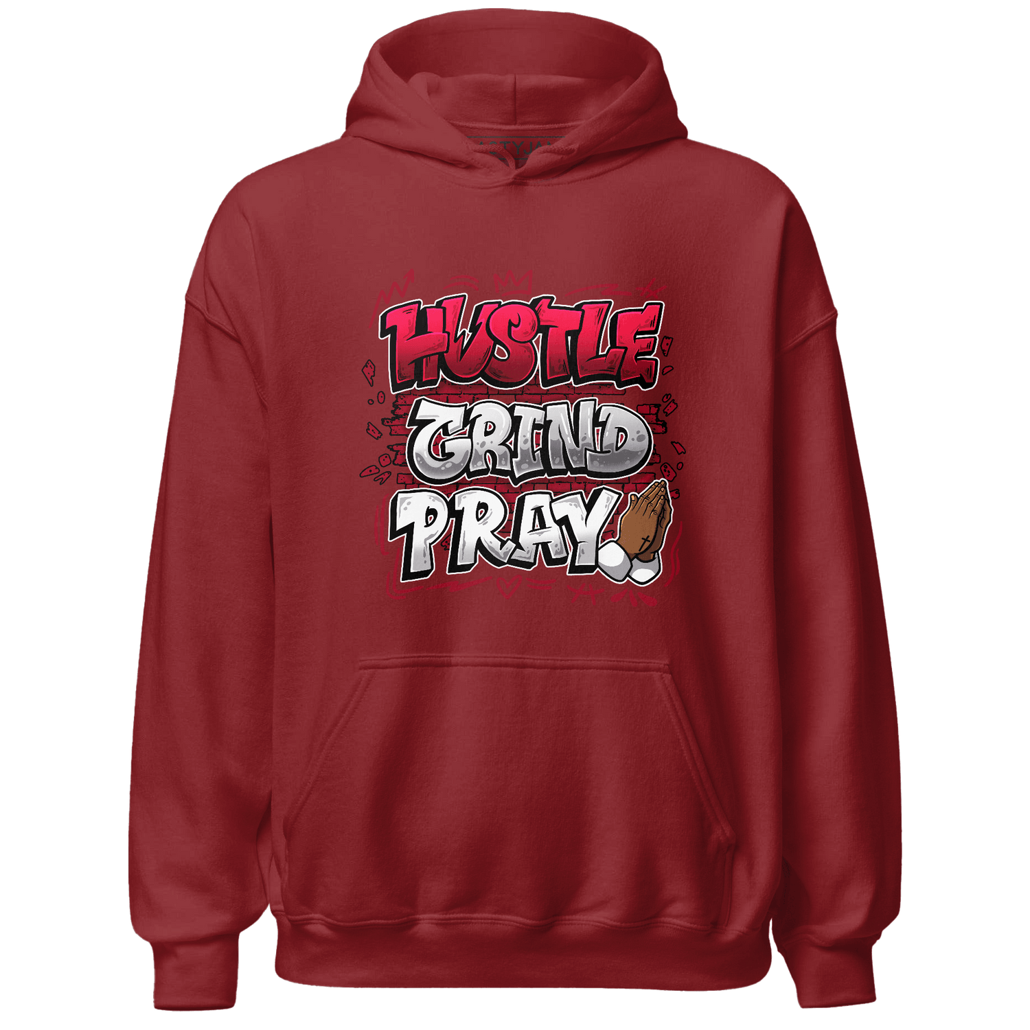Retro Red Taxi 12s Hoodie Match Hustle Grind Pray - NastyJamz