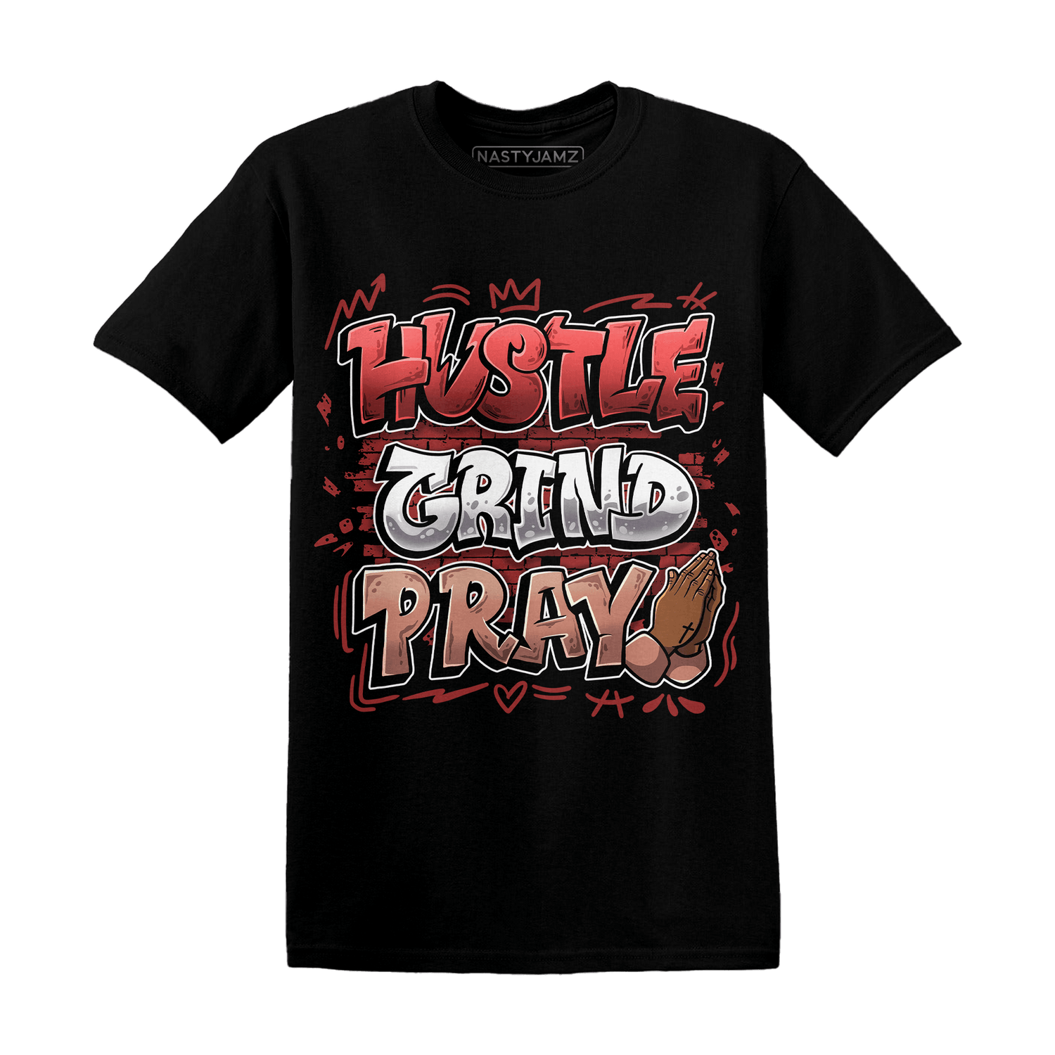 Dune Red 13s T Shirt Match Hustle Grind Pray - NastyJamz