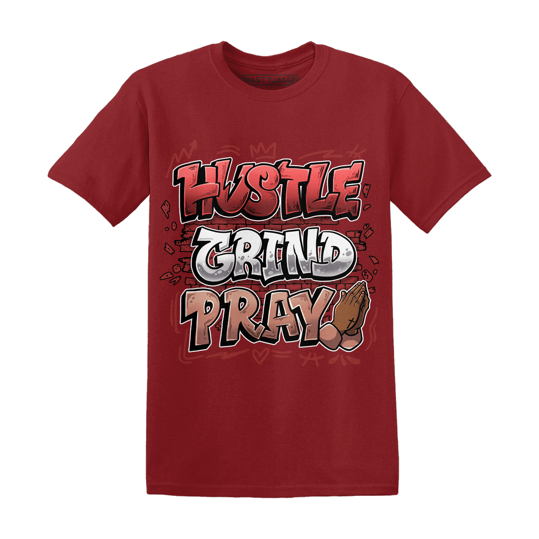Dune Red 13s T Shirt Match Hustle Grind Pray - NastyJamz