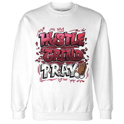 High 85 Metallic Burgundy 1s Sweatshirt Match Hustle Grind Pray - NastyJamz
