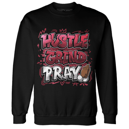 High 85 Metallic Burgundy 1s Sweatshirt Match Hustle Grind Pray - NastyJamz