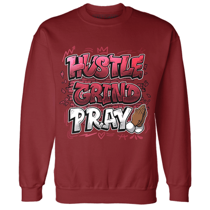 High 85 Metallic Burgundy 1s Sweatshirt Match Hustle Grind Pray - NastyJamz