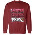 High 85 Metallic Burgundy 1s Sweatshirt Match Hustle Grind Pray - NastyJamz