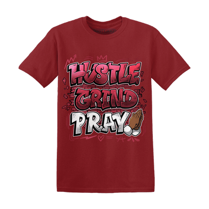 High 85 Metallic Burgundy 1s T Shirt Match Hustle Grind Pray - NastyJamz