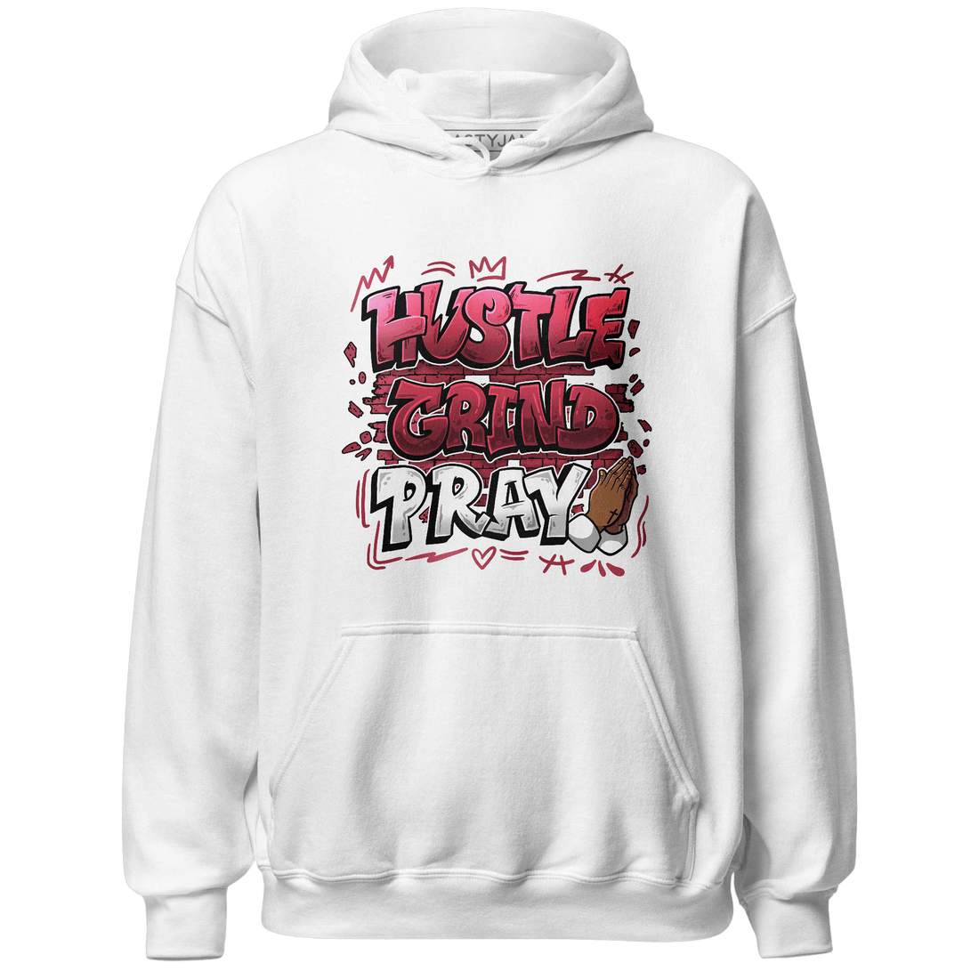 High 85 Metallic Burgundy 1s Hoodie Match Hustle Grind Pray - NastyJamz