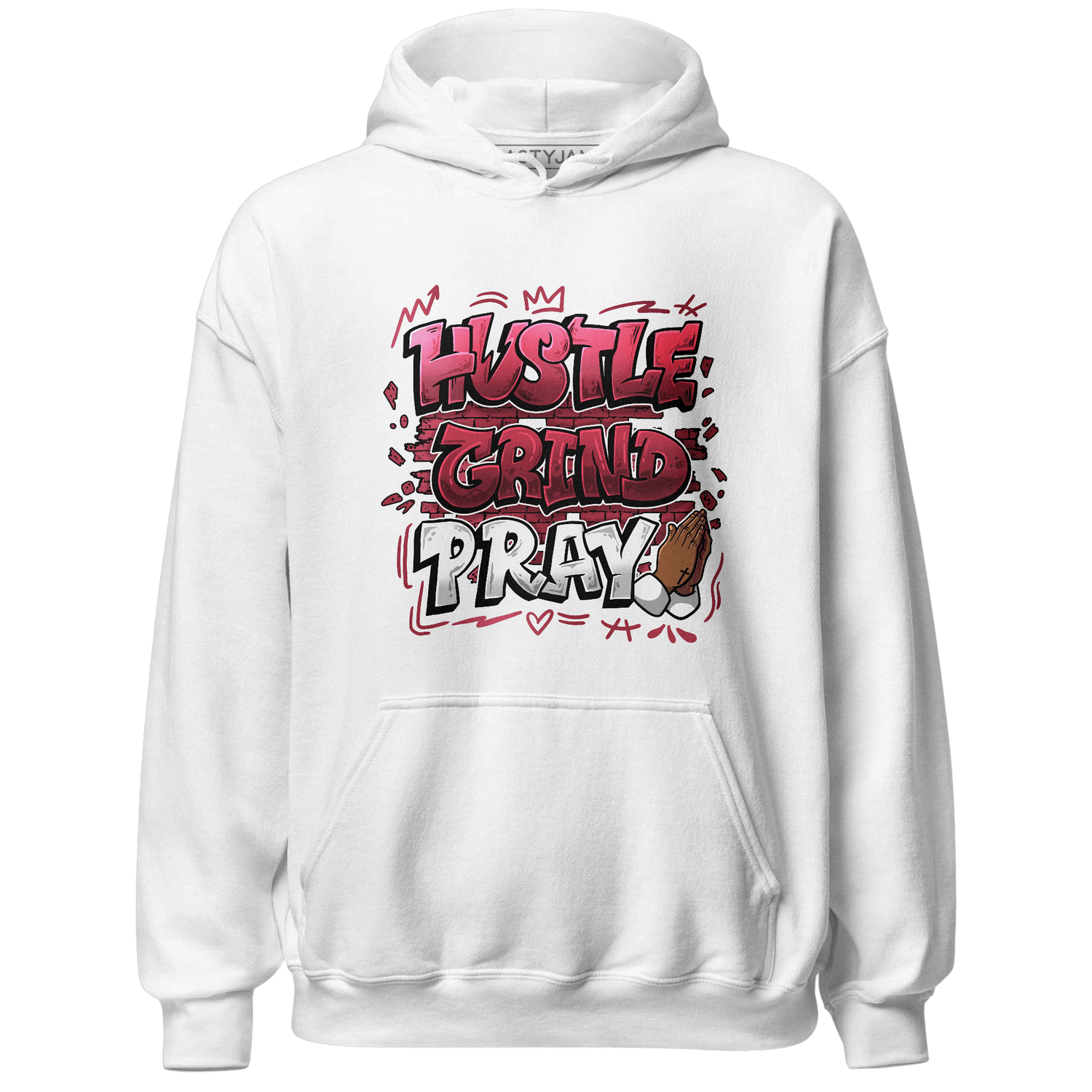 High 85 Metallic Burgundy 1s Hoodie Match Hustle Grind Pray - NastyJamz