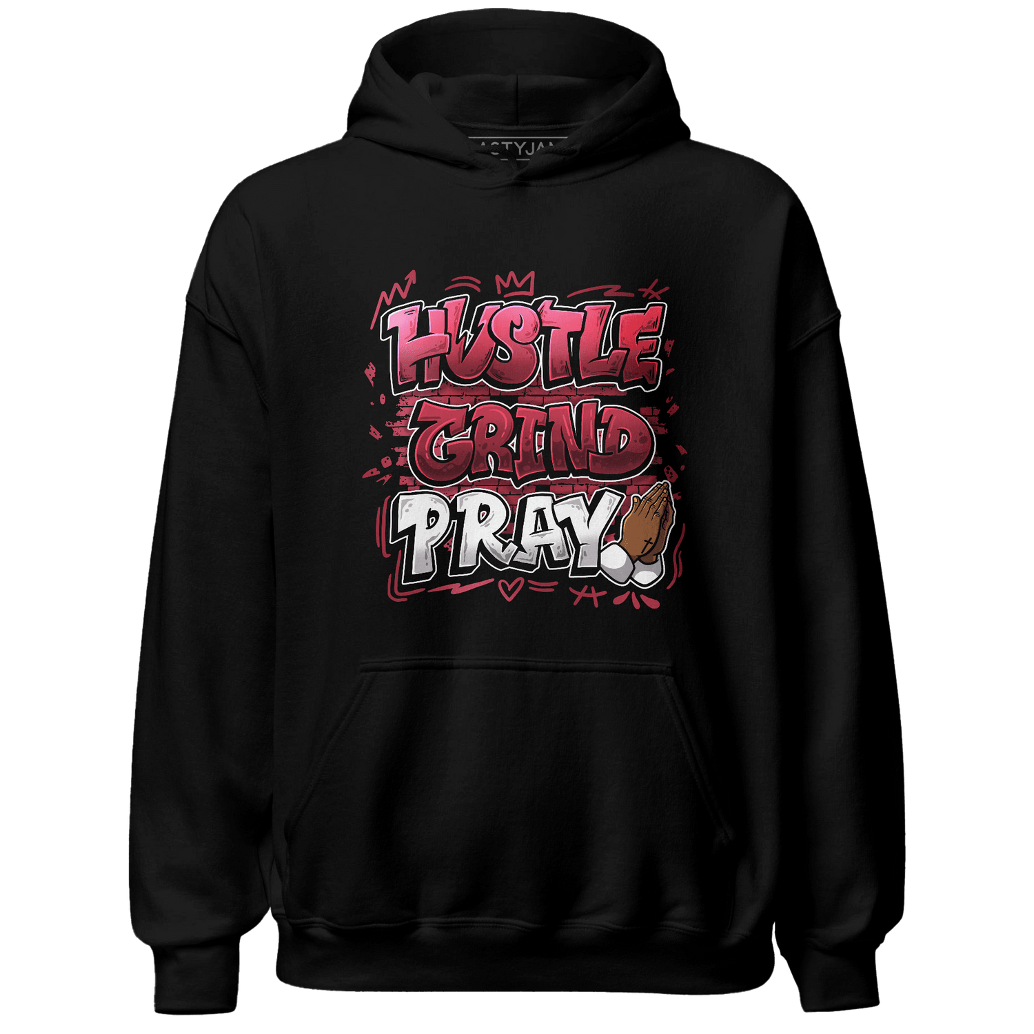 High 85 Metallic Burgundy 1s Hoodie Match Hustle Grind Pray - NastyJamz