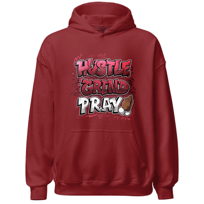 High 85 Metallic Burgundy 1s Hoodie Match Hustle Grind Pray - NastyJamz