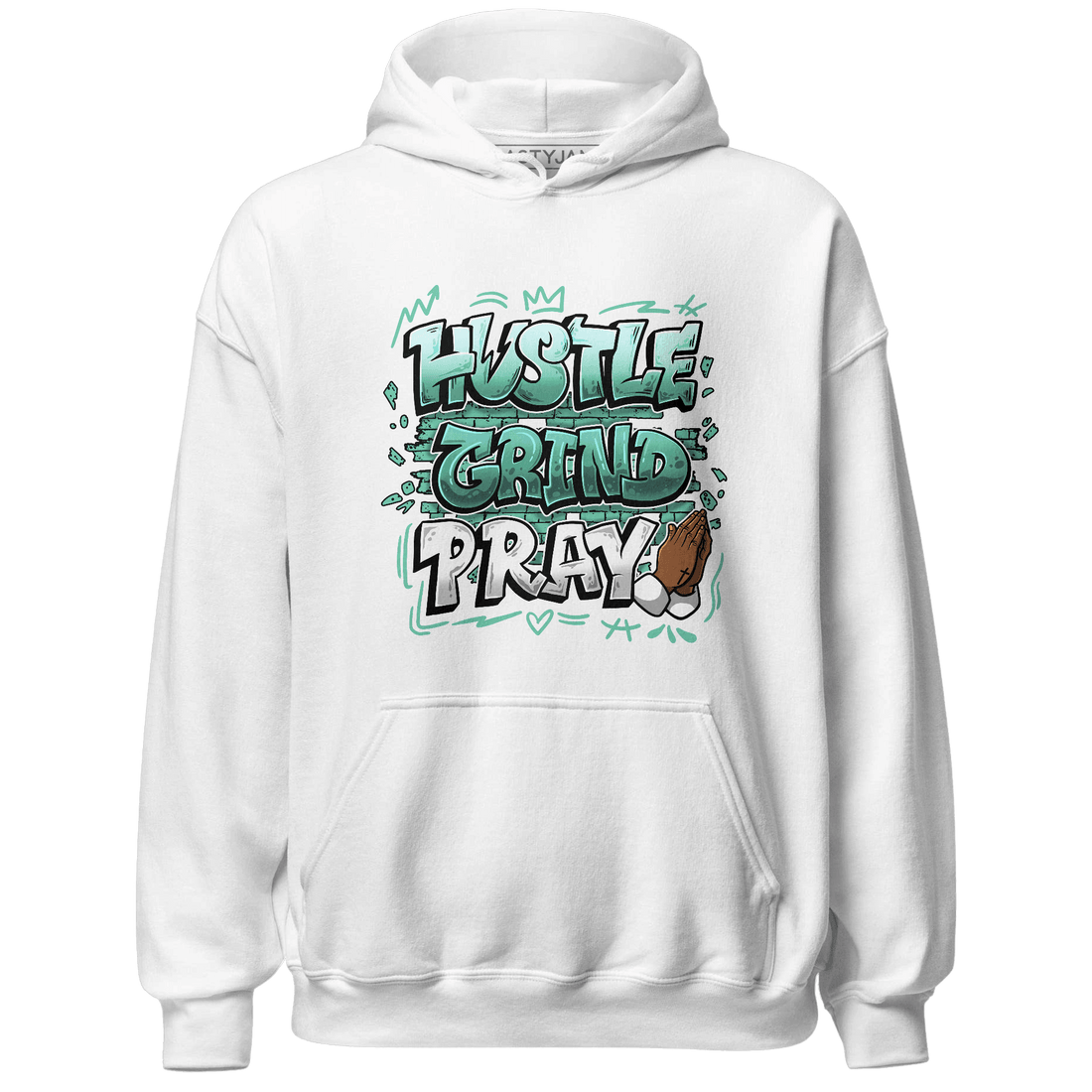 High OG Green Glow 1s Hoodie Match Hustle Grind Pray - NastyJamz