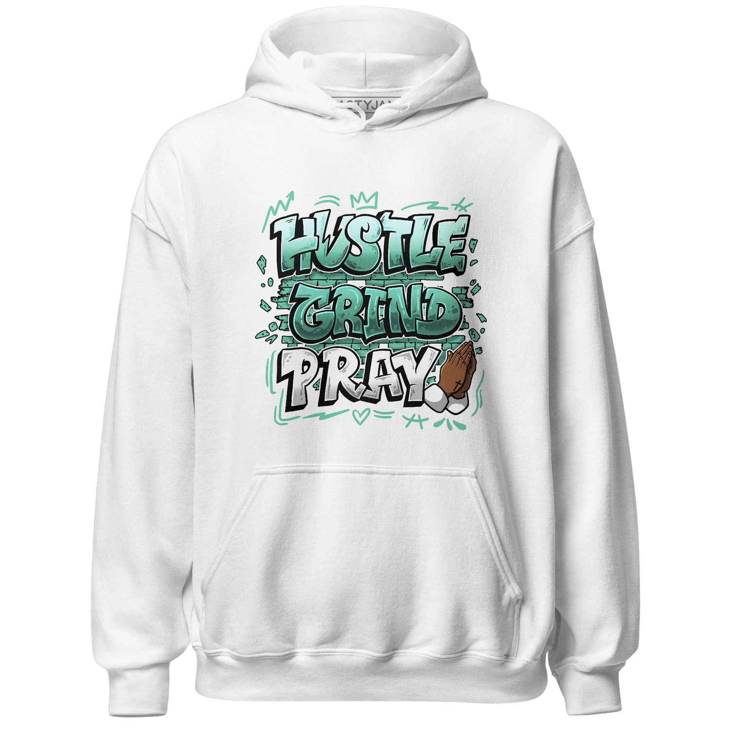 High OG Green Glow 1s Hoodie Match Hustle Grind Pray - NastyJamz