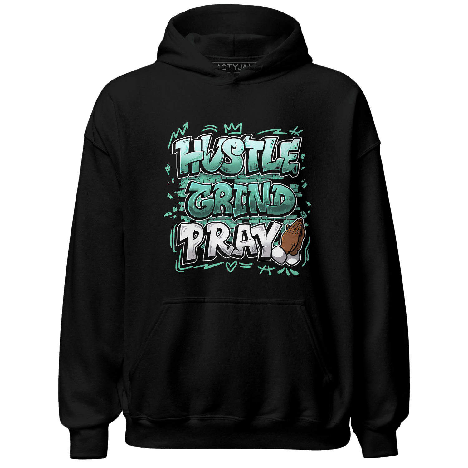 High OG Green Glow 1s Hoodie Match Hustle Grind Pray - NastyJamz